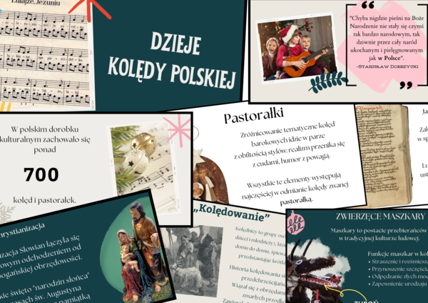Prezentacja Multimedialna: Historia Kolęd Polskich, 30 slajdów | Materiały Dydaktyczne