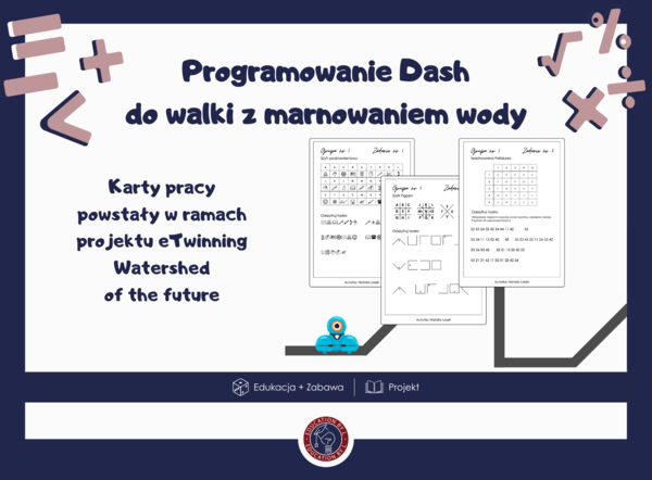 Karta pracy - Oszczędzanie wody - odszyfrowywanie haseł + robot Dash | Dzień Ziemi | Ekologia
