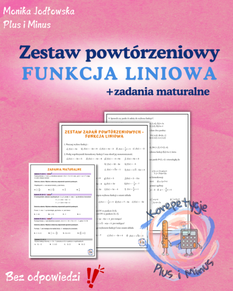 Funkcja liniowa - zestaw powtórzeniowy