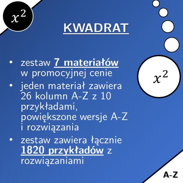 Kwadrat | matematyka | zestaw promocyjny