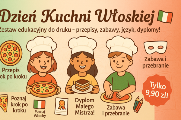 Wspólne gotowanie. Dzień tematyczny. Kuchnia włoska z pizzą i tiramisu