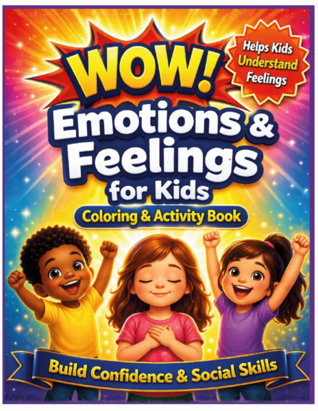 Emotions & Feelings for Kids – emocje po angielsku | kolorowanka i karty pracy PDF