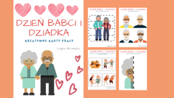 Babcia i dziadek - kreatywne karty pracy na dzień babci i dziadka