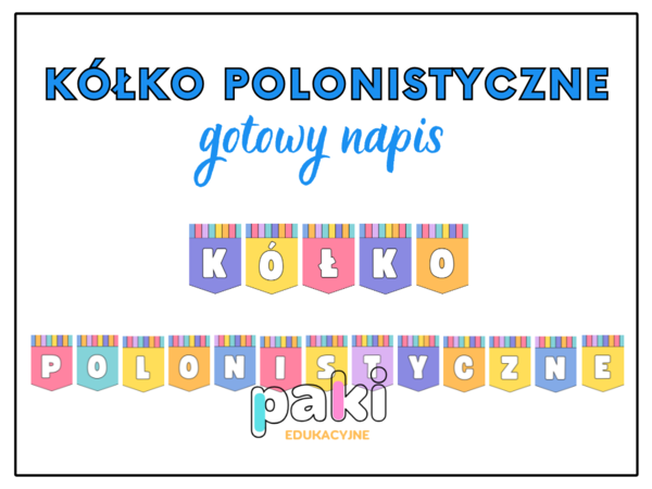 KÓŁKO POLONISTYCZNE // napis