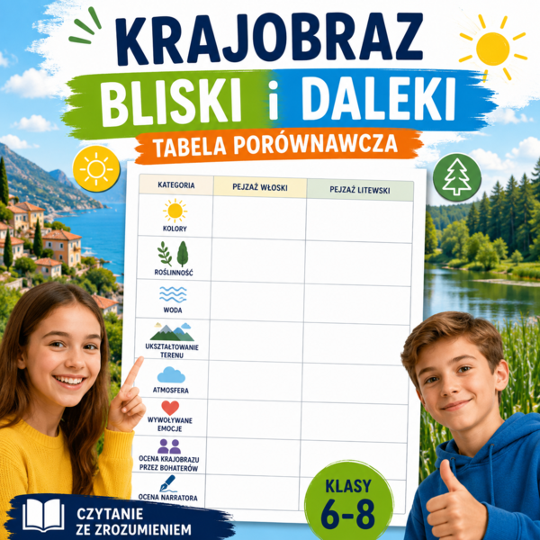 Krajobraz bliski i daleki — tabela porównawcza