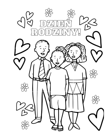 DZIEŃ RODZINY KOLOROWANKA XXL 9 CZĘŚCI