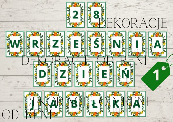 GIRLANDA: 28 WRZEŚNIA DZIEŃ JABŁKA