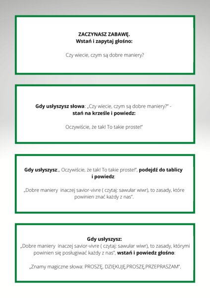 Test na uważność - DOBRE MANIERY :)