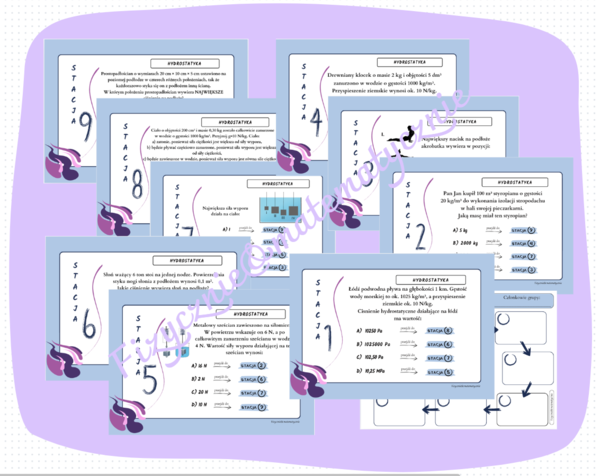 Hydrostatyka bez nudy! – stacje zadaniowe z fizyki (ciśnienie, siła wyporu, pływanie ciał). Gotowy pomysł na lekcję.