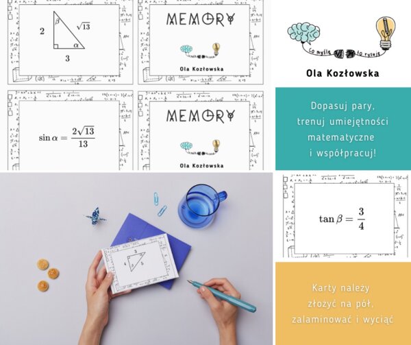 Memory funkcje trygonometryczne - trójkąt prostokątny
