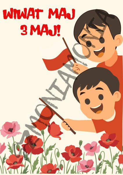 Plakat 3 MAJ.Święto Konstytucji 3 Maja.