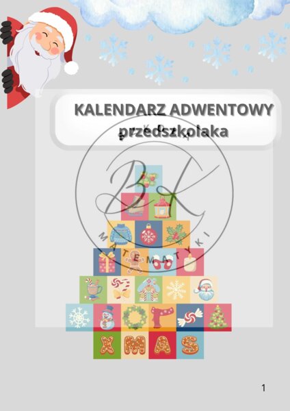 Kalendarz adwentowy przedszkolaka