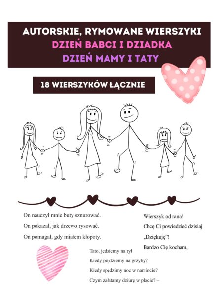 Wierszyki, akademia Dzień Babci i Dziadka, Dzień Mamy i Taty
