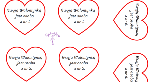 Walentynki - serduszka, znajdź swoją parę