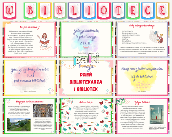 Gazetka do biblioteki / Dzień Bibliotekarza i Bibliotek