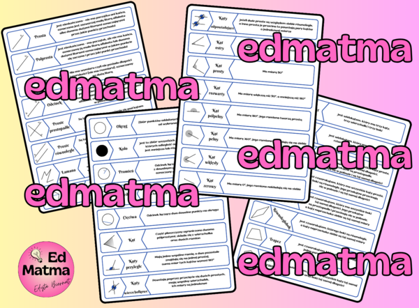 Aktywizująca Geometria: Układanka, Wklejka i Powtórka w jednym! (32 pojęcia)
