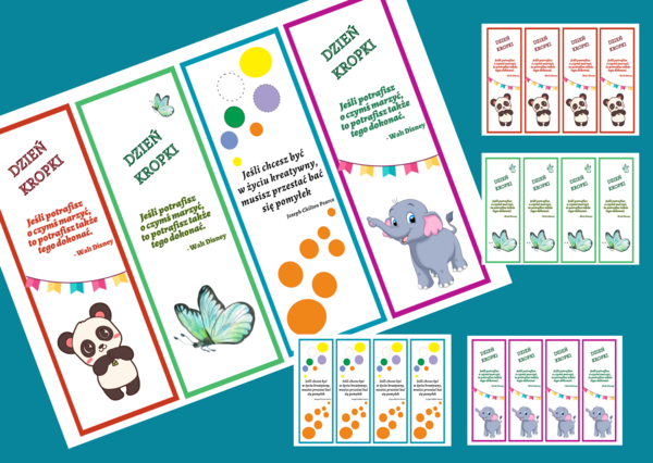 DZIEŃ KROPKI - zakładki do książek - zakładka - kolor - wersja 2