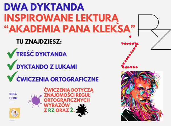 📚 DYKTANDA - RZ ORAZ Ż - inspirowane Akademią Pana Kleksa – idealne dla klas 4-6! ✏️