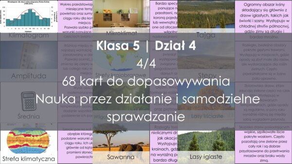 Dopasowywanka geograficzna – klasa 5 | dział 4 (Nowa Era)