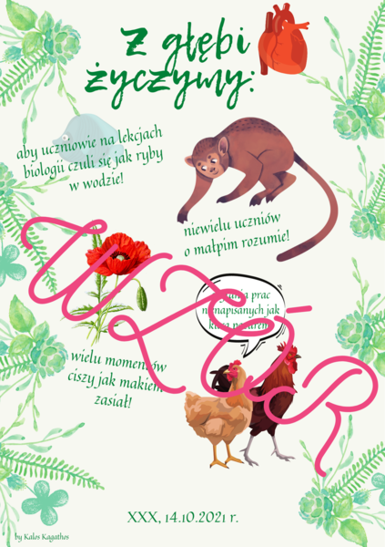 Kartka dla nauczyciela, Dzień Edukacji Narodowej, DEN, KEN