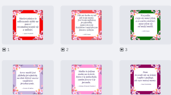 Dzień Matki - cytaty III, gazetka, 10 kart