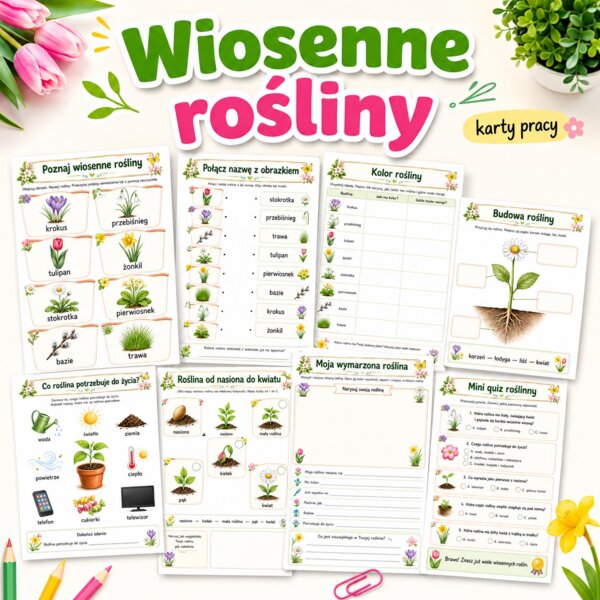 Wiosenne rośliny - poznaję i nazywam