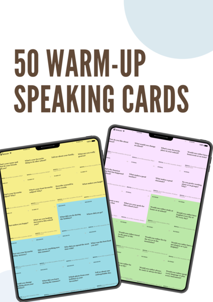 ICE BRAKER - Back to School Speaking Cards - 50 pytań na pierwsze lekcje języka angielskiego