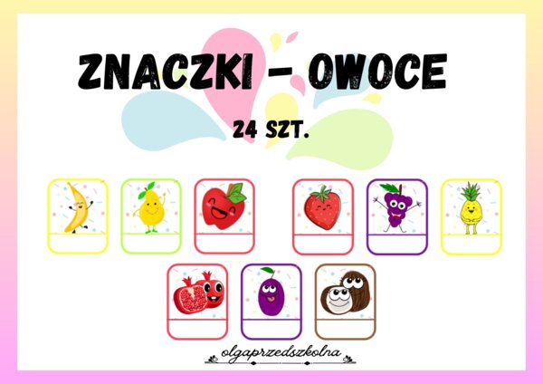 Znaczki - owoce