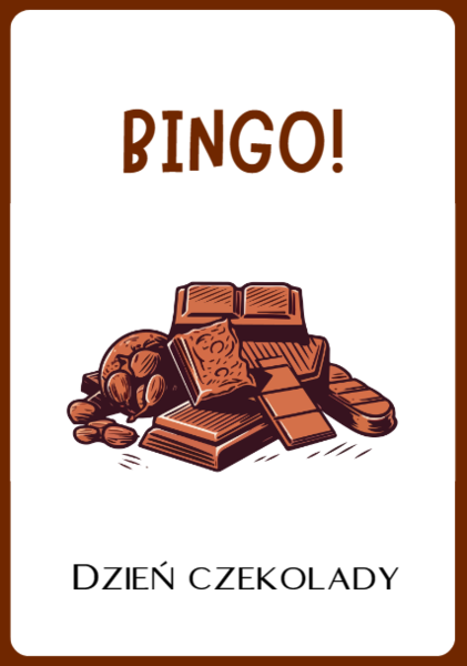 GRA BINGO DZIEŃ CZEKOLADY