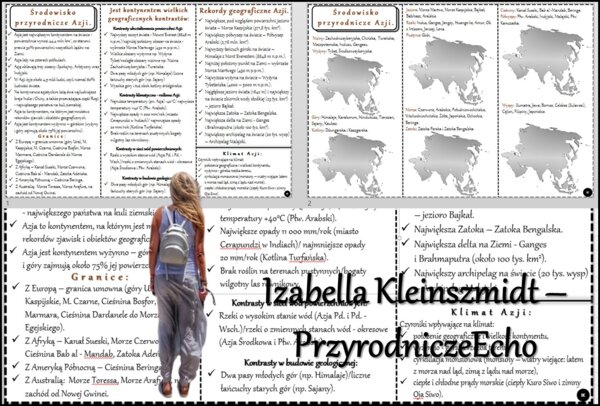 Książeczka/sketchnotka/notatka/wklejka/ściąga dla ucznia i przypomnienie dla nauczyciela/edukacja domowa. Temat „Środowisko przyrodnicze Azji” w pdf. Geografia 8, dział „Azja”. Materiał wykonany na podstawie podręcznika z wydawnictwa Nowa Era – nowość 20