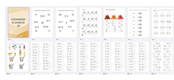 Dodawanie i odejmowanie w zakresie 20