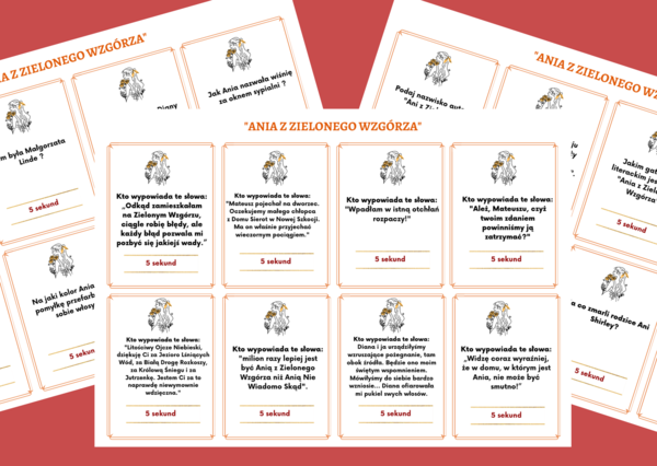 "ANIA Z ZIELONEGO WZGÓRZA" – gra „5 sekund”