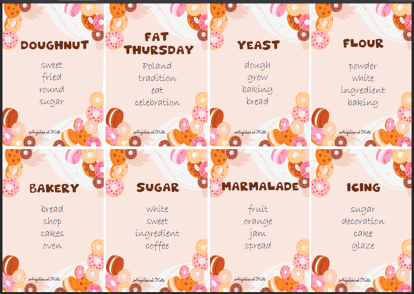 Fat Thursday (Tłusty Czwartek) gra Taboo /40 kart