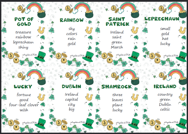 St. Patrick's Day (Dzień św. Patryka) gra Taboo /40 kart