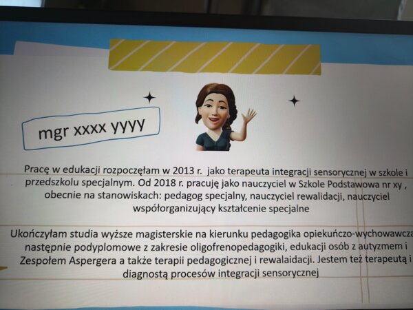 Prezentacja dorobku zawodowego na nauczyciela mianowanego – pedagog specjalny, rewalidacja, współorganizowanie kształcenia