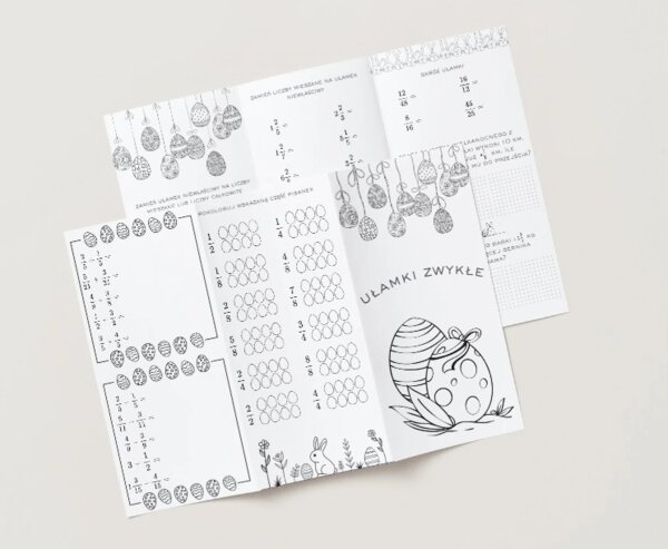 Ułamki zwykłe. Dodawanie, odejmowanie, skracanie. WIelkanoc.