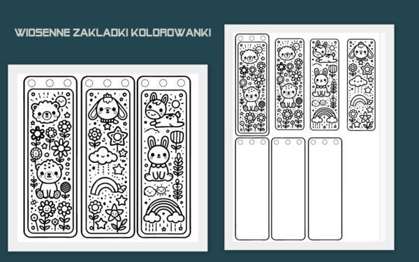 Zakładki kolorowanki dla dzieci
