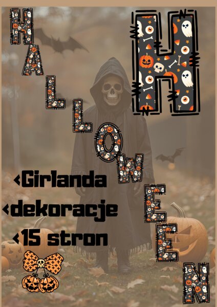 HALLOWEN GIRLANDA i dekoracje 15 stron