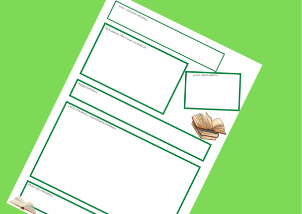 Bohater literacki – karta pracy