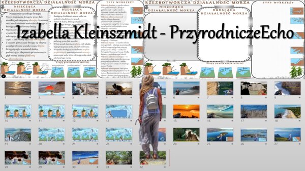 Minizestaw do tematu „Rzeźbotwórcza działalność morza” – sketchnotka + karta pracy w power point + prezentacja multimedialna w power point – Oblicza geografii I, poziom podstawowy, dla liceum ogólnokształcącego i technikum. Geografia I. Dział „Litosfera.