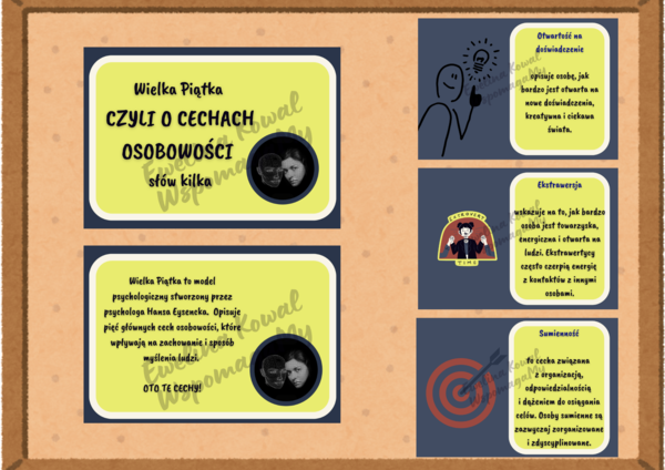 Nowość! Wielka Piątka Cechy Osobowości Gazetka Psychologiczna