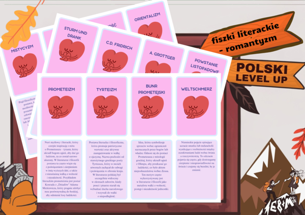 fiszki literackie_romantyzm_Polski Level Up