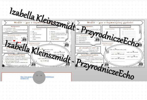 Minizestaw na temat „Wodór – gaz o najmniejszej gęstości” – sketchnotka + karta pracy w power point + gratisowy link do prezentacji multimedialnej niekomercyjnej wykonanej w genial.ly do indywidualnego pobrania i użycia do celów niekomercyjnych. Chemia 7