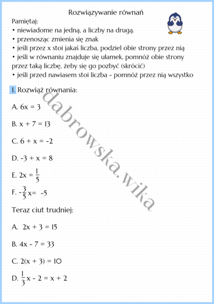Rozwiązywanie równań