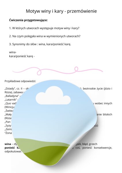 Wina i kara - przemówienie E8