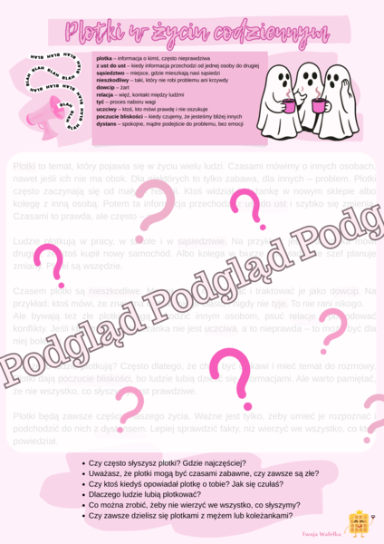 Plotki w życiu codziennym