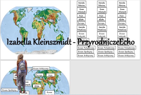 Materiał do zalaminowania/praca w grupach/puzzle/układanka. „Przez lądy i oceany” w pdf. Geografia 5, dział „Lądy i oceany na Ziemi”.