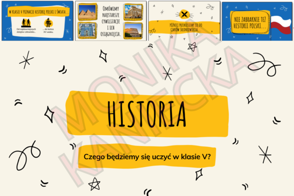 Czego będziemy się uczyć w klasie 5 - prezentacja historia