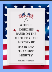 MKJA- ćwiczenia do filmu "History of USA in Less Than Five Minutes"