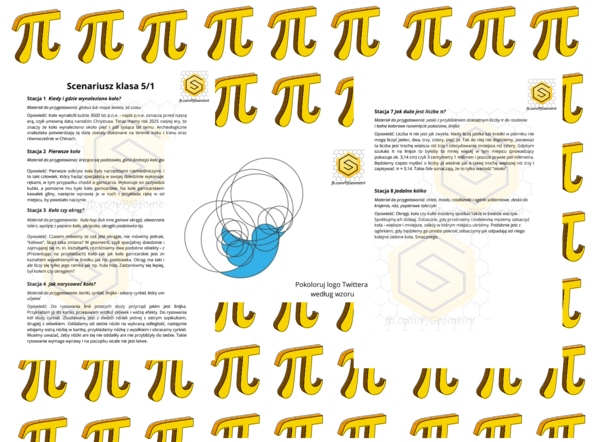 Dzień liczby pi scenariusz wielkiej lekcji dla klasy 5 oraz 1